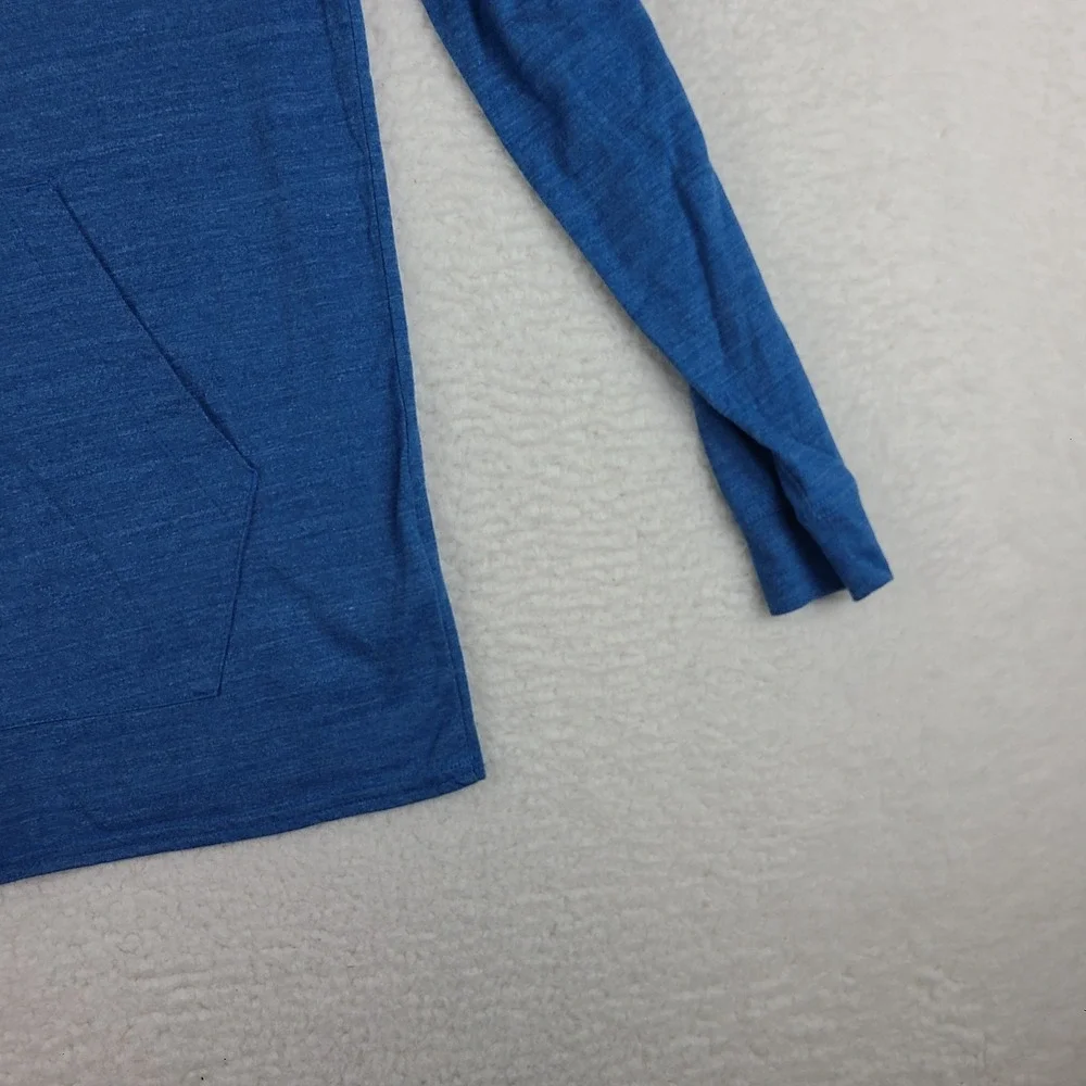 The North Face Hoodie‎ Mens Small Blue Cotton Rayon Polyester Button Activewear